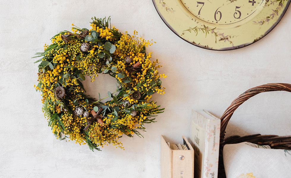 ワークショップ予約】ミモザでつくるリース（田園調布徒歩1分）｜べ