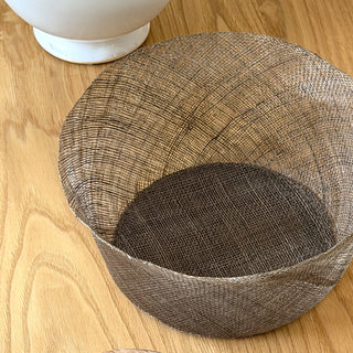 bêtises アバカバスケット18cm｜ チリオイル（茶・ブラウン）