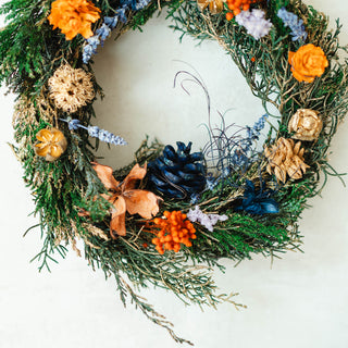 Amélie クリスマスリース 2025 B 20cm｜Blue lady